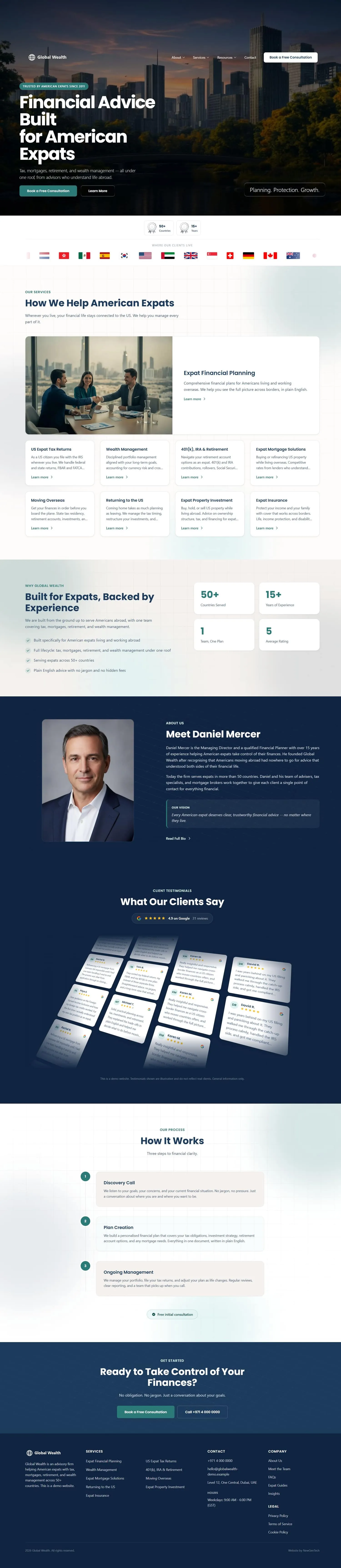Global Wealth demo site, view 1 of 6