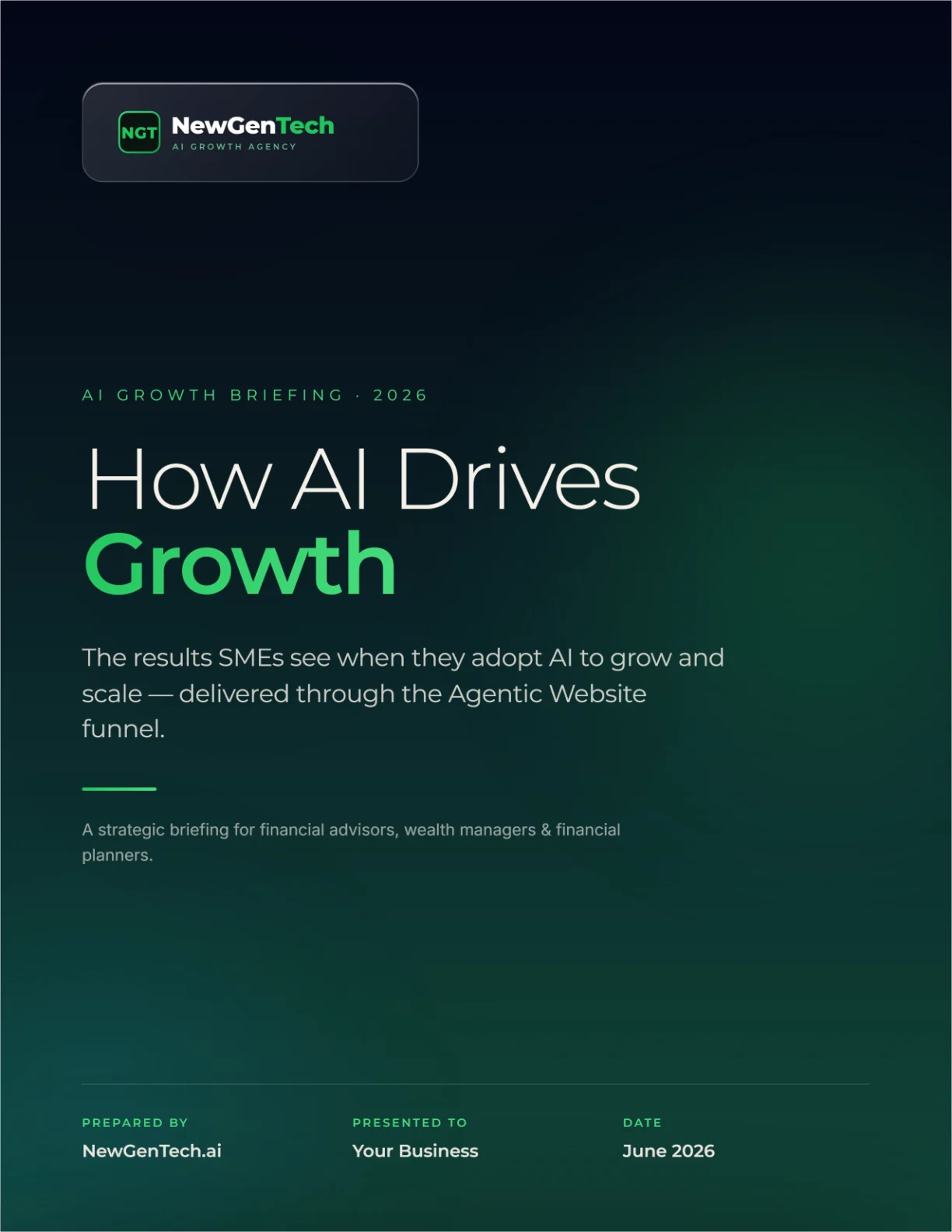 How AI Drives Growth deck, page 1 of 10